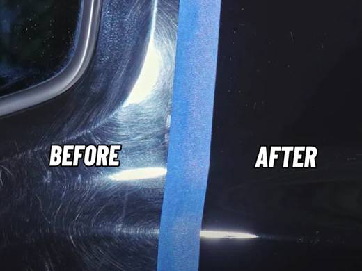 Before and After Car Paint Correction