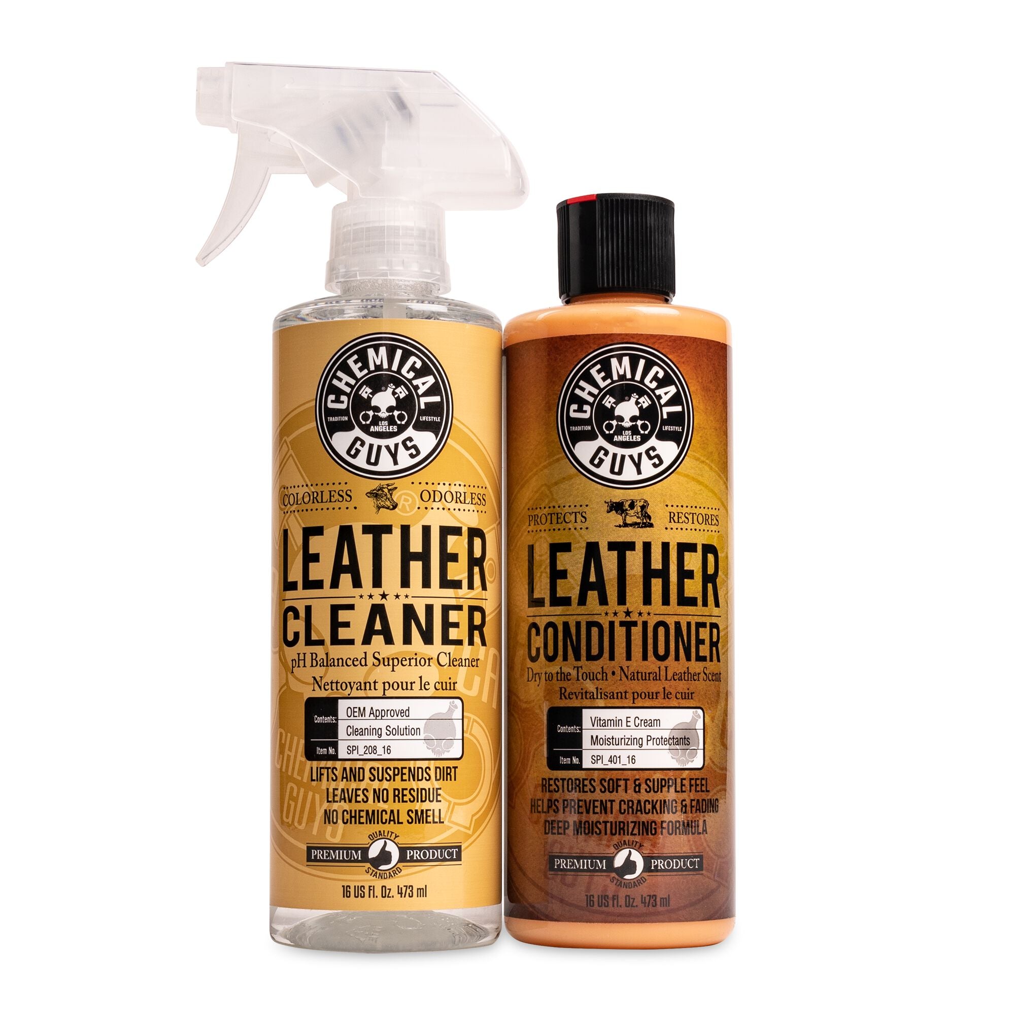 Leather Cleaner & Conditioner Complete Leather Care Kit | Chemical