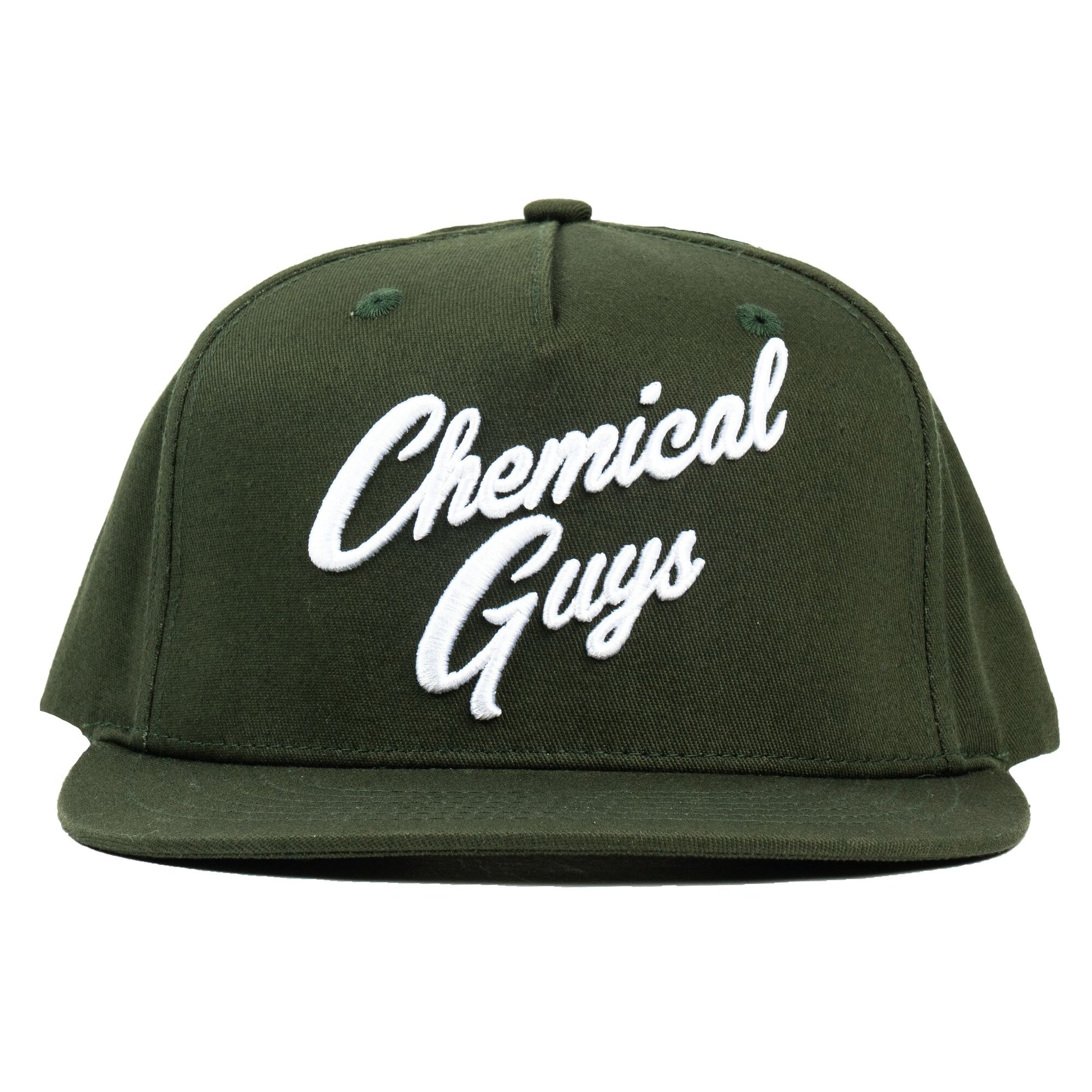 Snap-It-Back Olive Green Script Hat | Chemical Guys