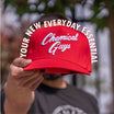 Snap-It-Back Red Script Hat