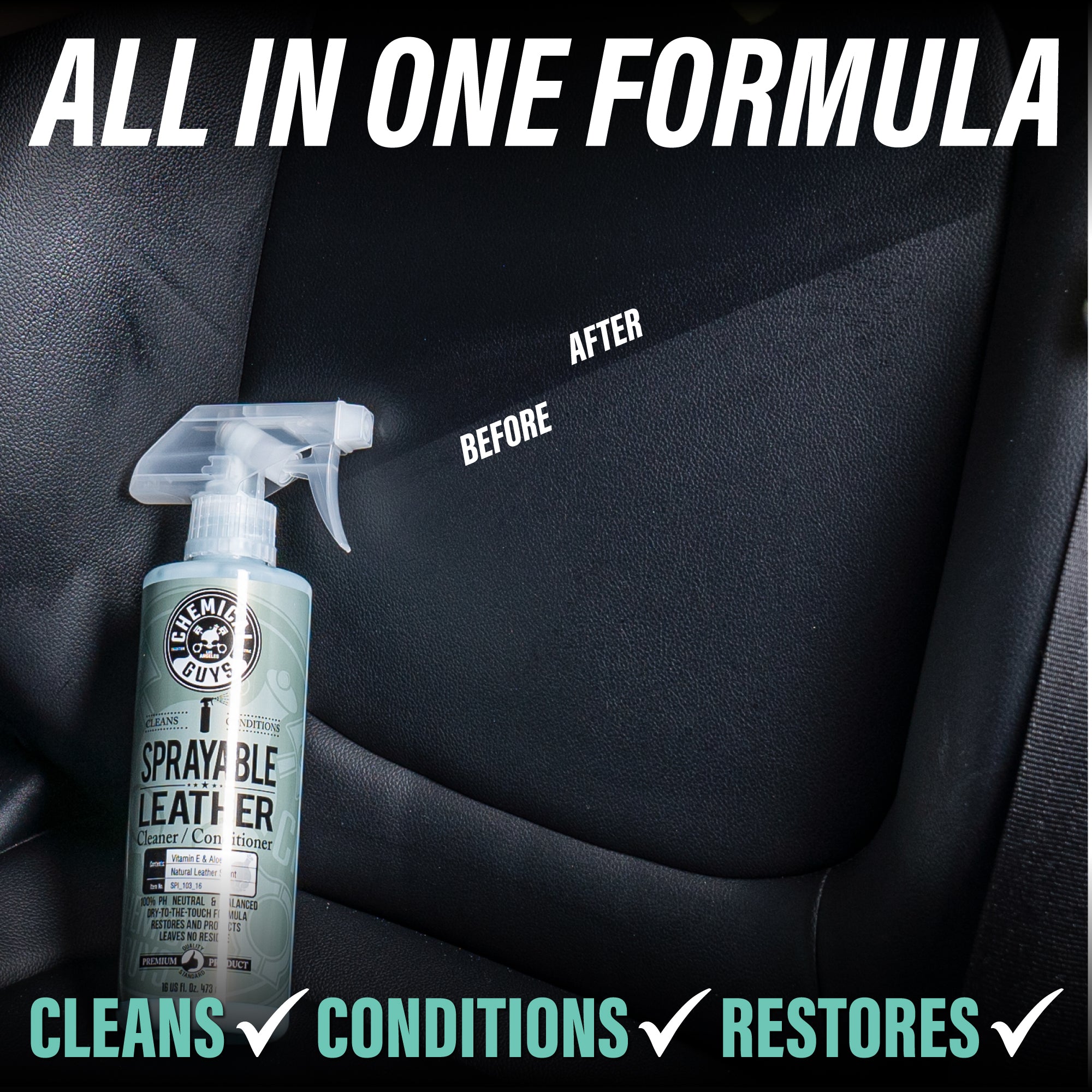 Sprayable Leather Cleaner & Conditioner In One | Chemical Guys