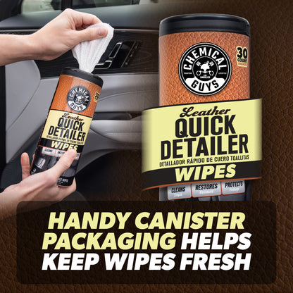 Leather Quick Detailer Canister Wipes