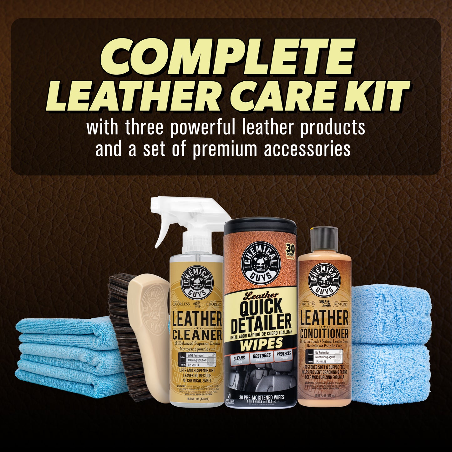 Complete Leather Clean, Condition, & Maintain Kit