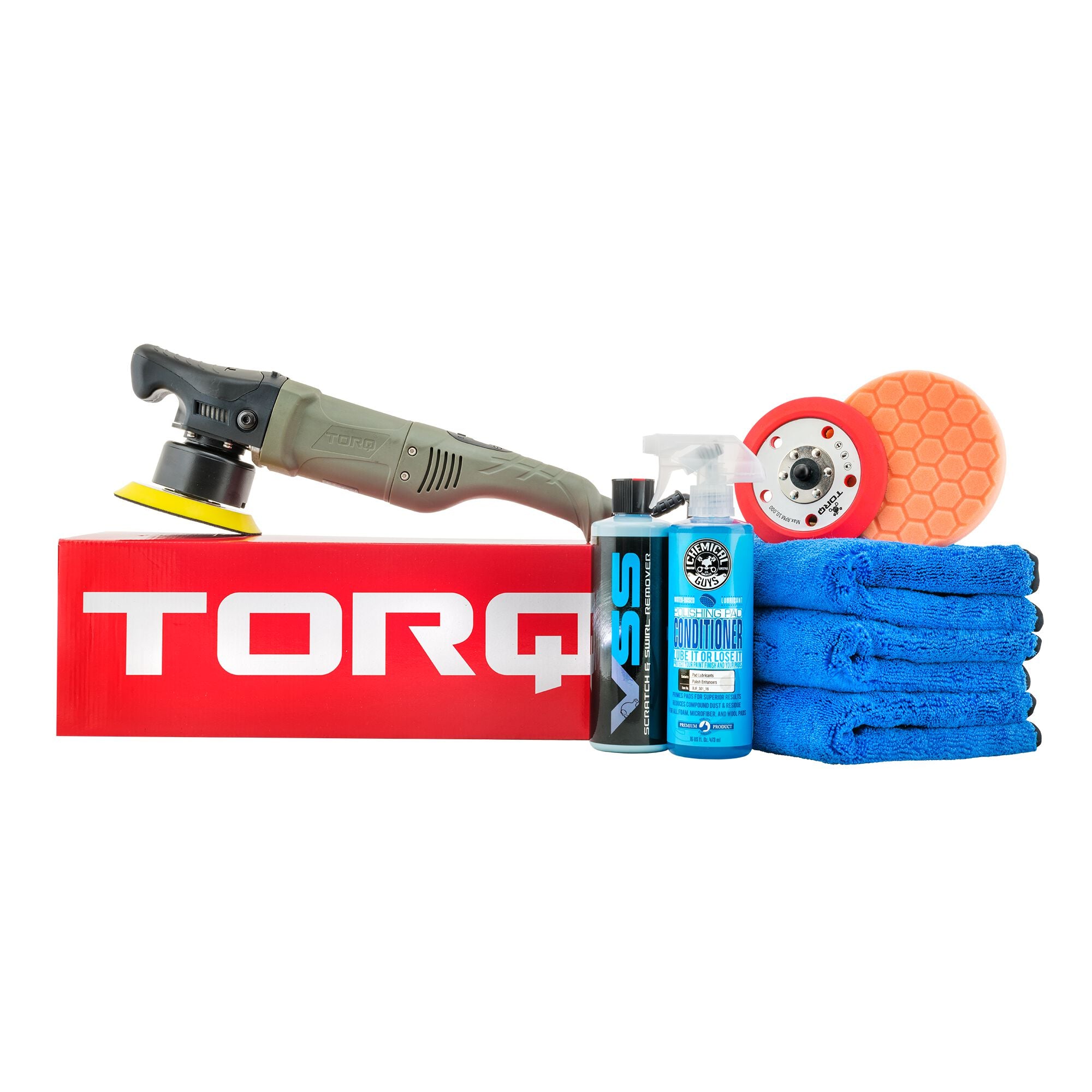 TORQ10FX Random Orbital Polisher Kit 1-Step Scratch &Swirl Remover