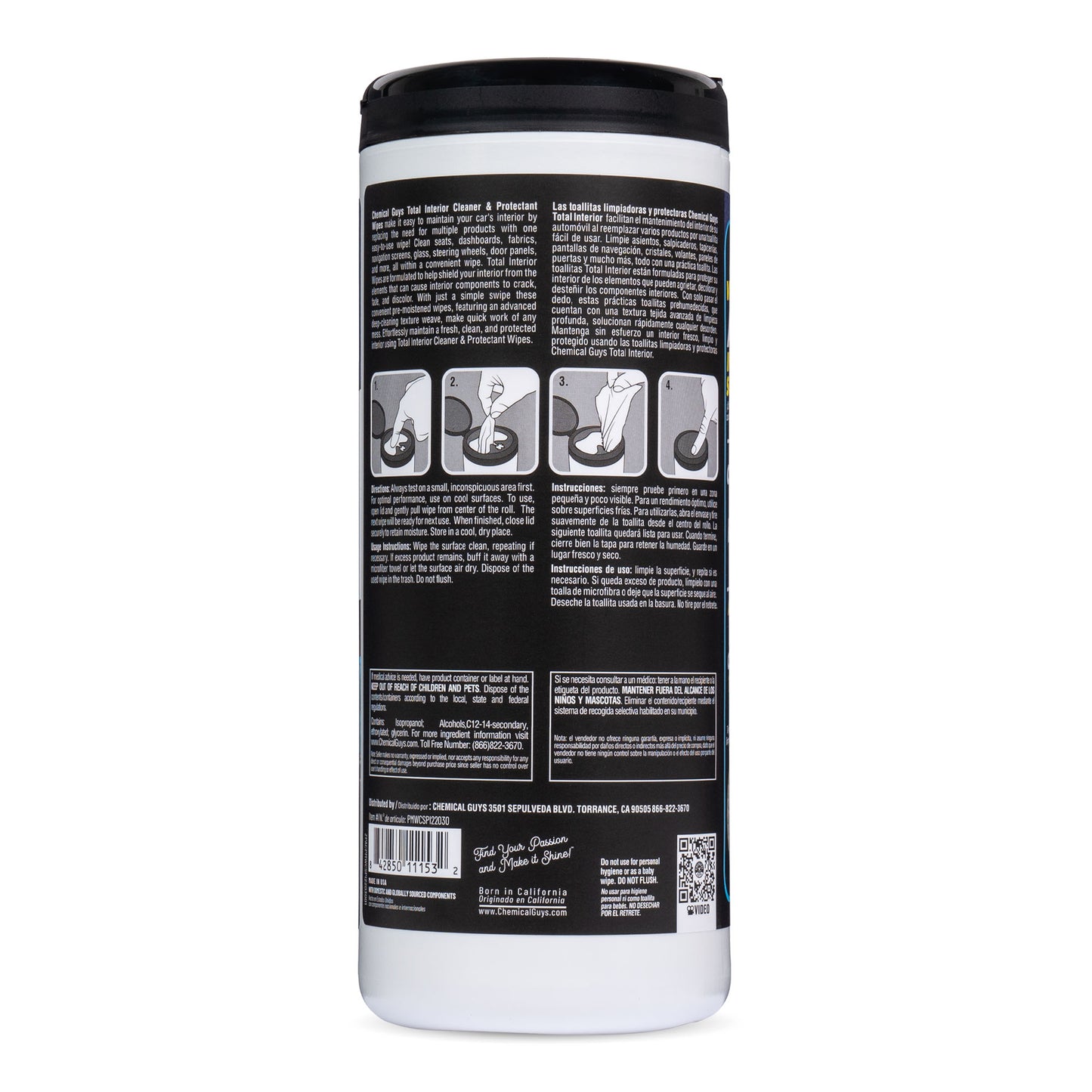 Total Interior Cleaner & Protectant Canister Wipes