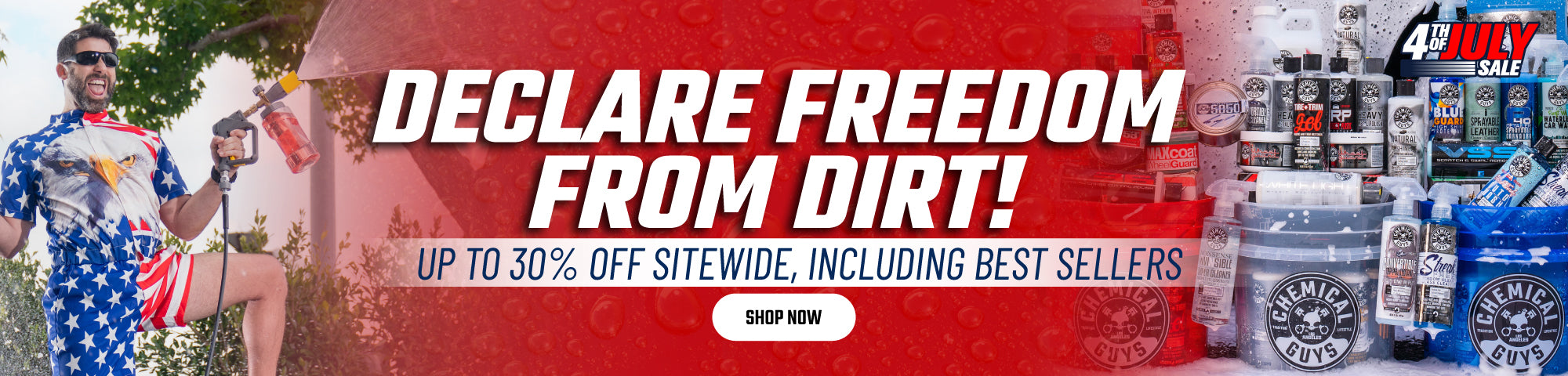Declare Freedom From Dirt: Up to 30% Off Sitewide, Including Best Sellers